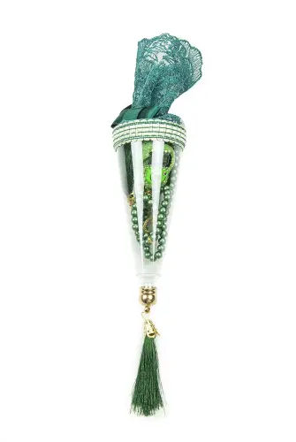 Mevlüt Gift Set with Zikrmatik and Pearl Prayer Beads in Special Box Light Green - İhvan (1)