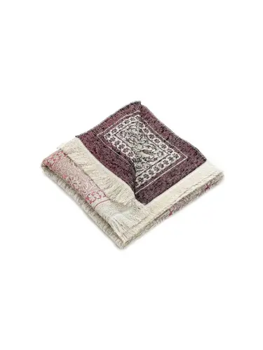 Mihraplı Lüks Şönil Seccade Bordo - 3