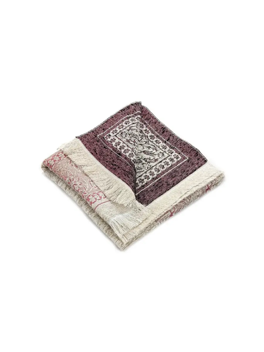 Mihraplı Lüks Şönil Seccade Bordo - 3