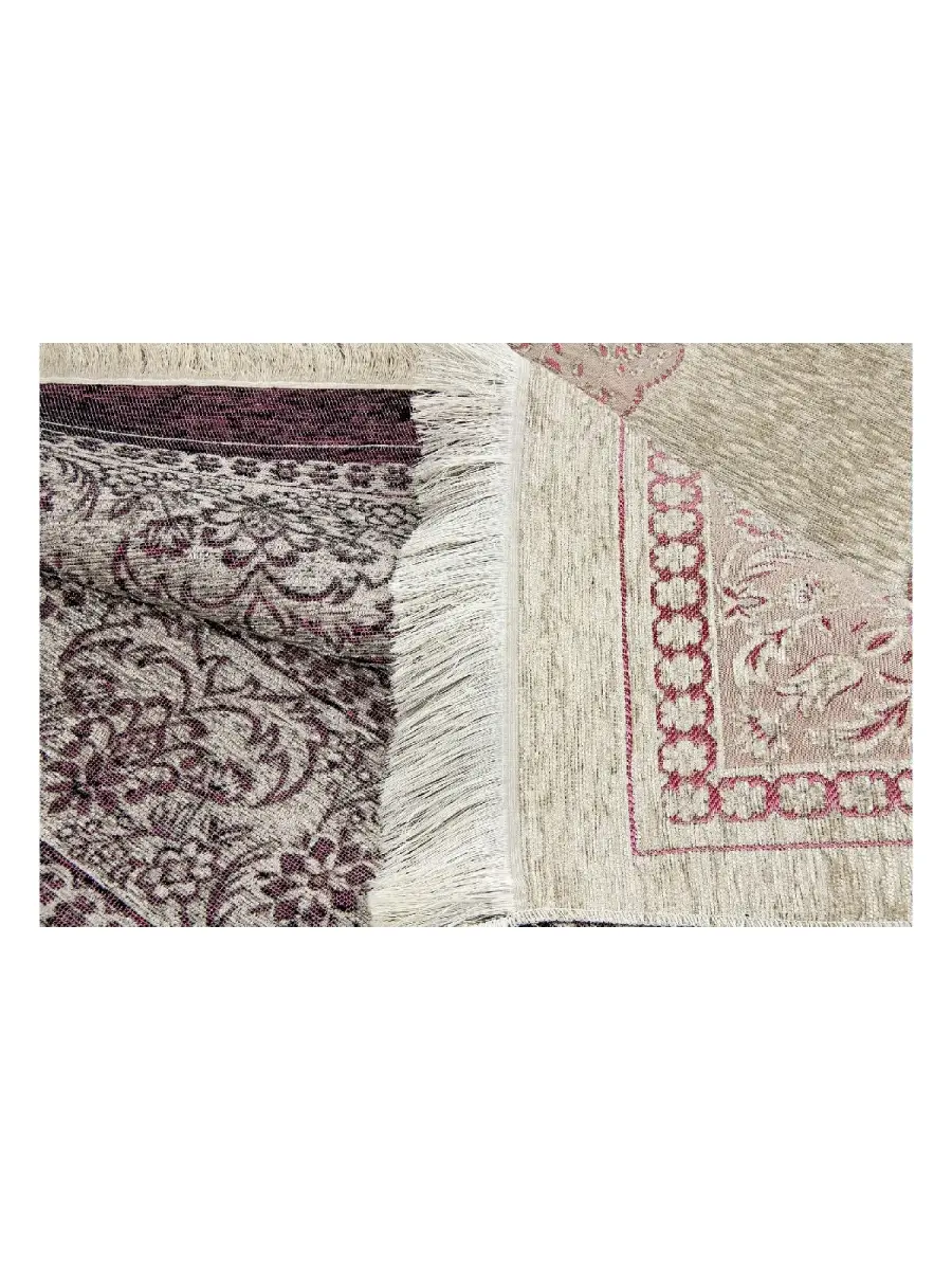 Mihraplı Lüks Şönil Seccade Bordo - 4