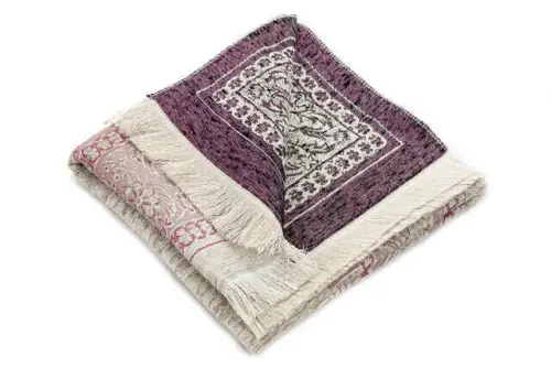 Mihraplı Şönil Lüks Seccade Pembe - 3