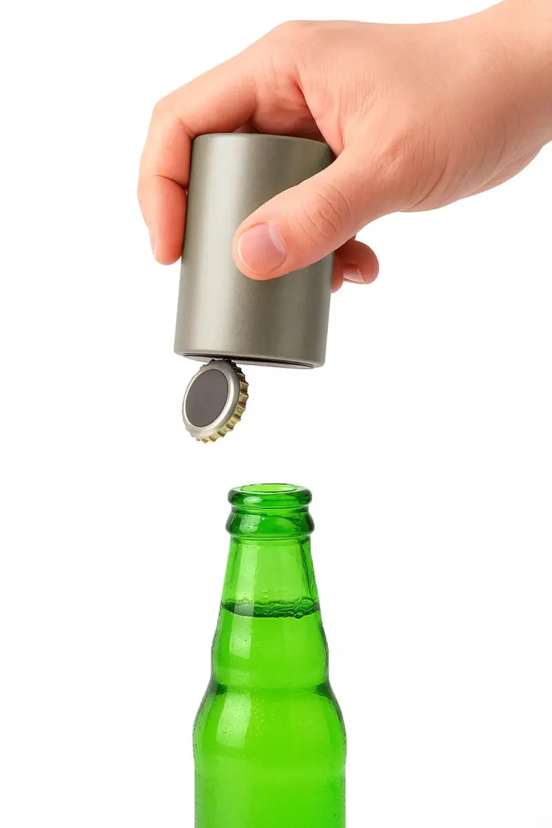 Mıknatıslı Bas Çek Otomatik Şişe Açacağı Gold - 1