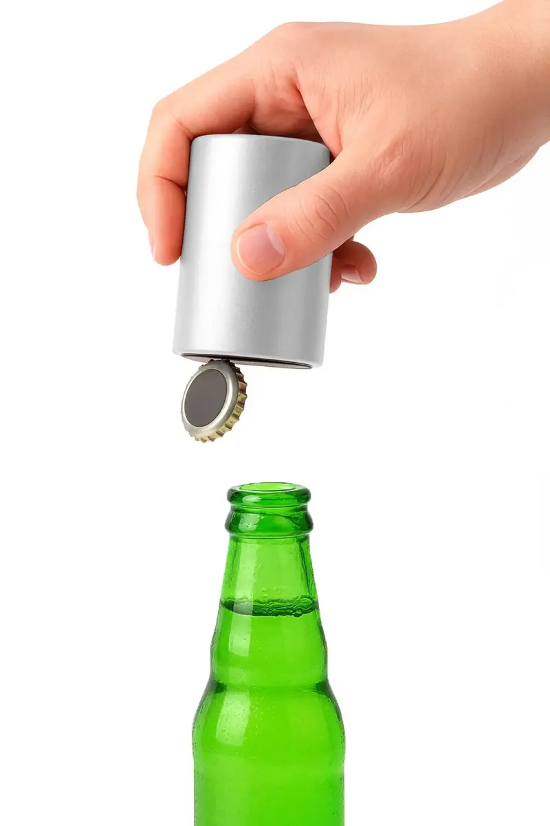 Mıknatıslı Bas Çek Otomatik Şişe Açacağı Gri - 1