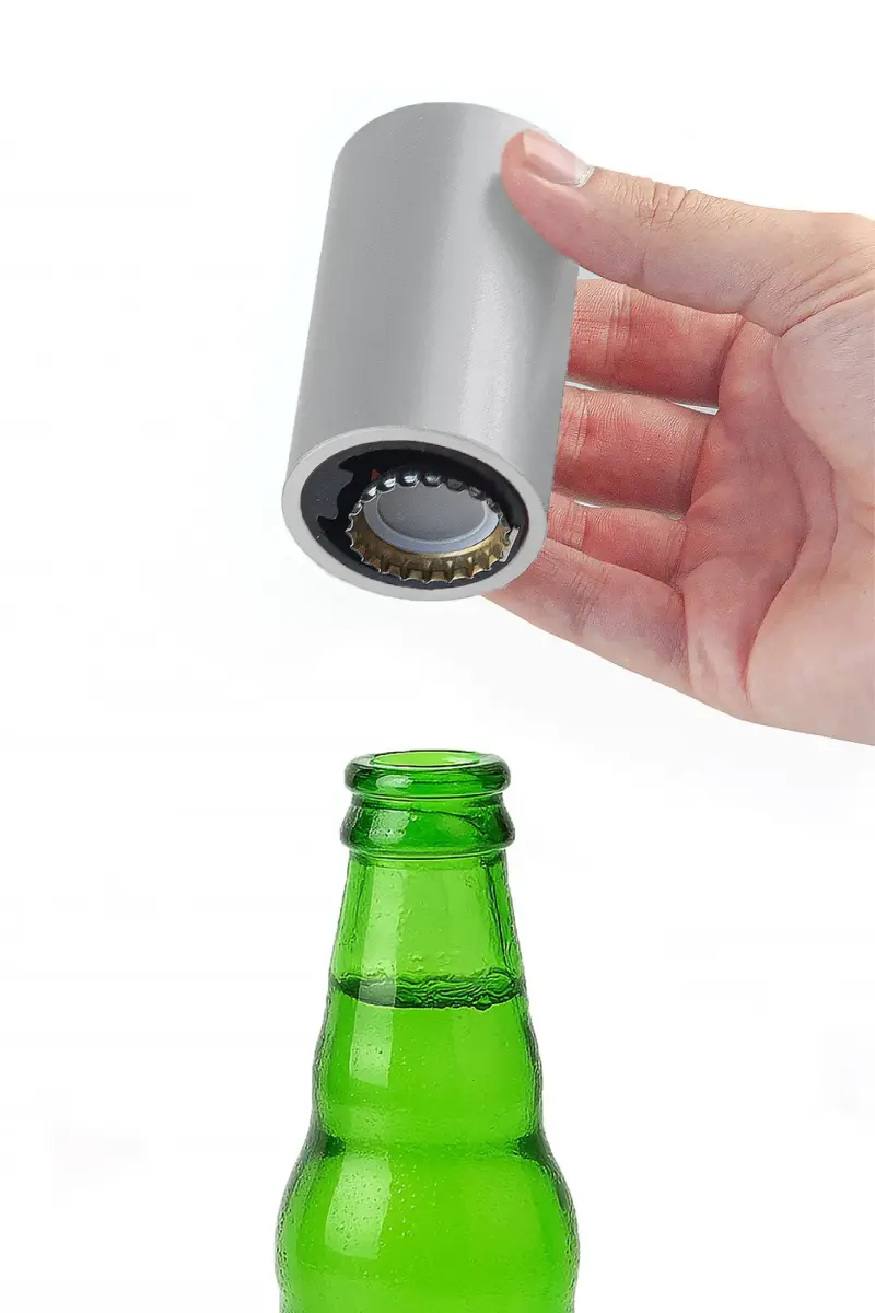 Mıknatıslı Bas Çek Otomatik Şişe Açacağı Gri - 2