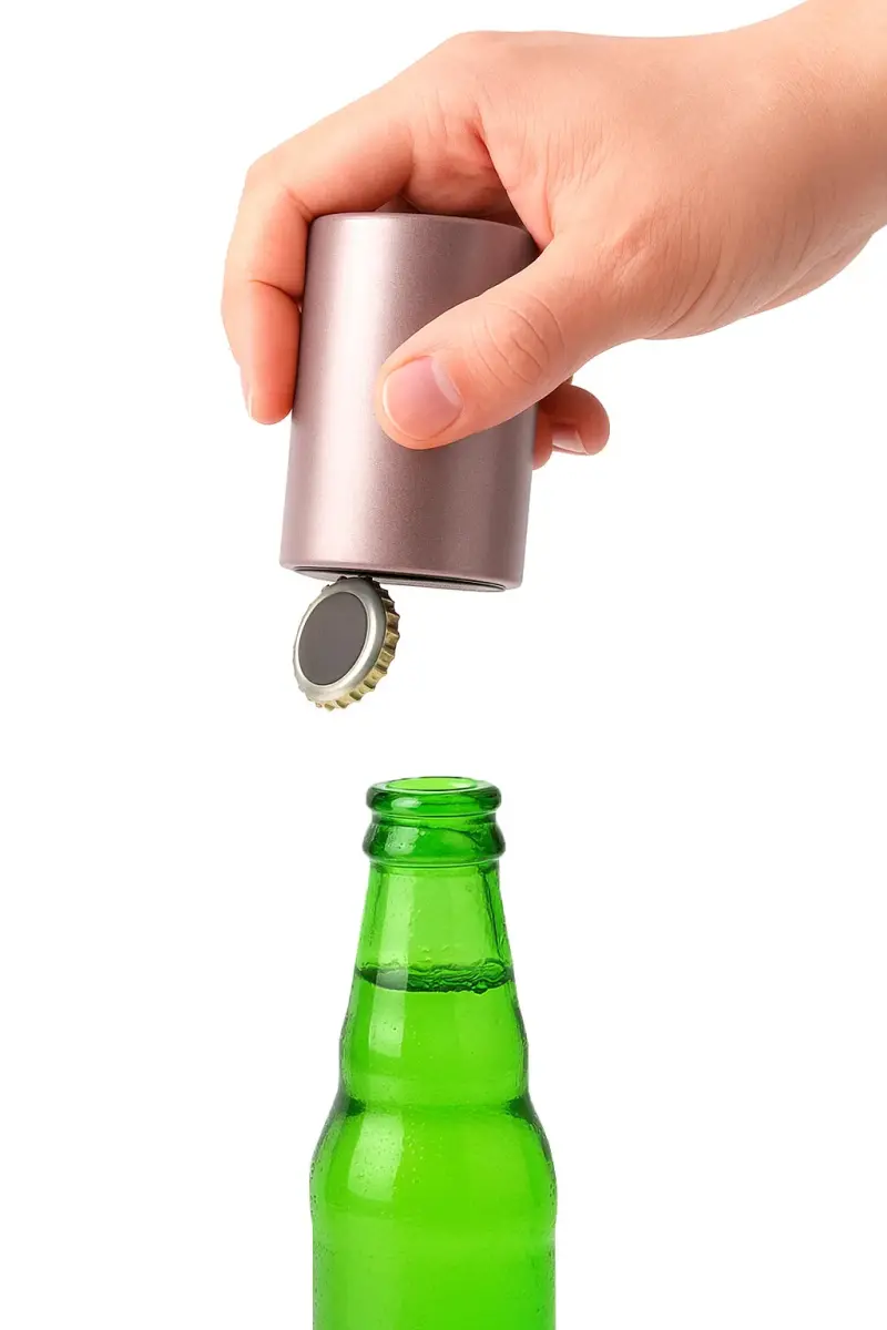 Mıknatıslı Bas Çek Otomatik Şişe Açacağı Rosegold - 1