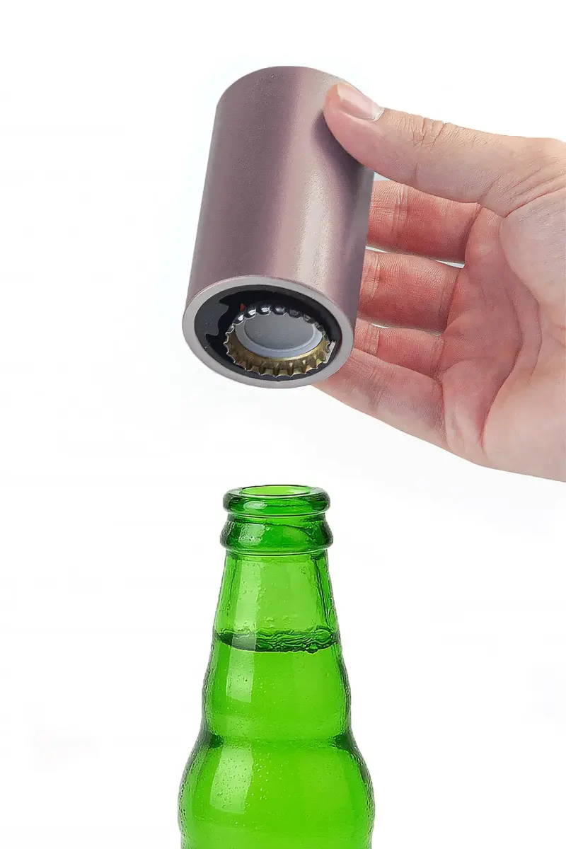 Mıknatıslı Bas Çek Otomatik Şişe Açacağı Rosegold - 2