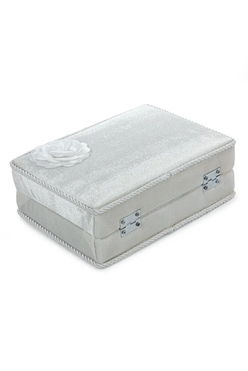 Mini Sandıklı Çeyizlik Gelin Bohçası Seccade Seti - Şal, Yasin Kitabı, Tesbih, Zikirmatik - 4