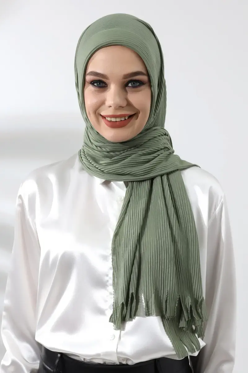 Mint Tesettür Hazır Pratik Fitilli Pamuklu Şal - 1