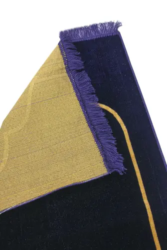 Mor Minimal Mihraplı Kadife Seccade - İhvan (1)