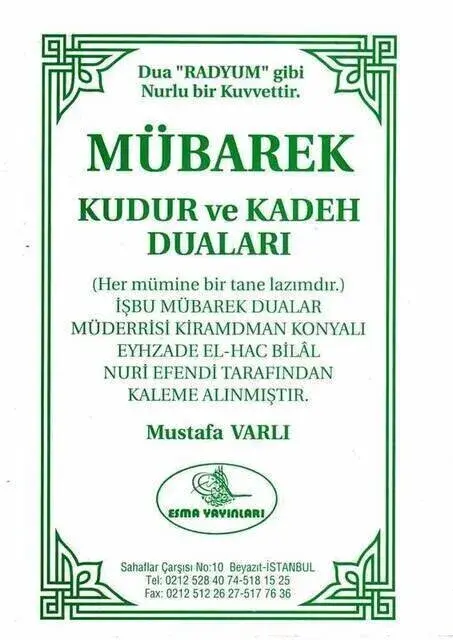 Mübarek Kudur ve Kadeh Duaları-1360 - 1