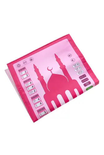 My Prayer Rug is a Pink Prayer Rug that Speaks Voices for Children and Makes Pray in 7 Languages. - 3