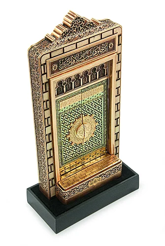 Nakkaş Babeyn Set Boytu – Açılır Beytullah ve Mescid-i Nebevi Kapısı - Orta Boy, Antik Sarı - 10