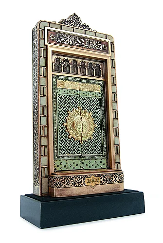Nakkaş Babeyn Set Boytu – Açılır Beytullah ve Mescid-i Nebevi Kapısı - Orta Boy, Antik Sarı - 8