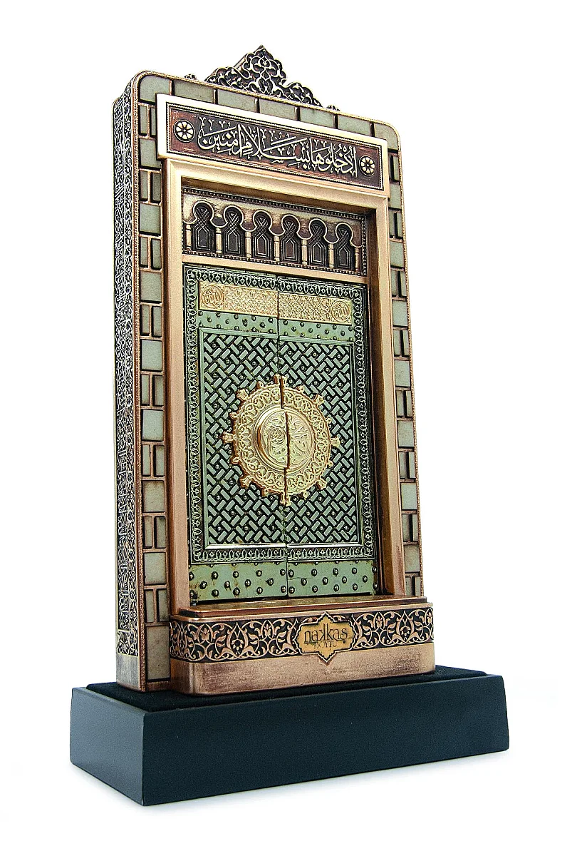 Nakkaş Babeyn Set Boytu – Açılır Beytullah ve Mescid-i Nebevi Kapısı - Orta Boy, Antik Sarı - 8