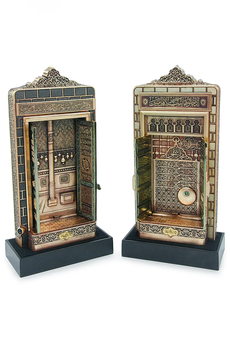 Nakkaş Babeyn Set Boytu – Açılır Beytullah ve Mescid-i Nebevi Kapısı - Orta Boy, Antik Sarı - 14