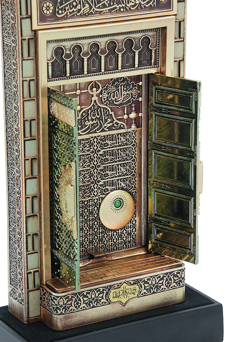 Nakkaş Babeyn Set Boytu – Açılır Beytullah ve Mescid-i Nebevi Kapısı - Orta Boy, Antik Sarı - 16