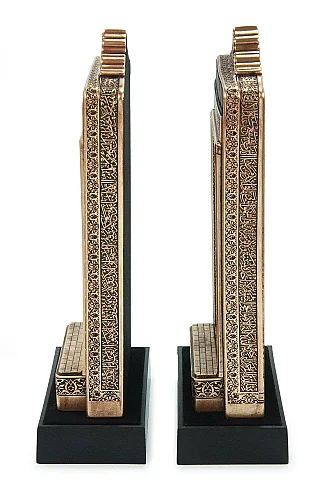 Nakkaş Babeyn Set Boytu – Açılır Beytullah ve Mescid-i Nebevi Kapısı - Orta Boy, Antik Sarı - 7