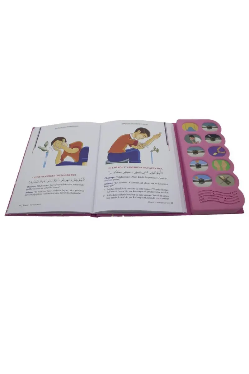 Namaz Öğreten Cihaz Resimli Kitap Seti Pembe - 3