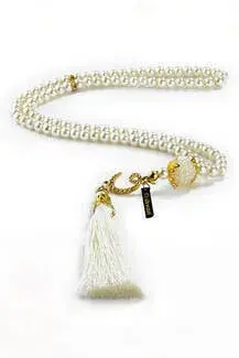 Name Printed Harded Yasin Book - Bag Boy - 128 Pages - Pearl Rosary - White Color - Mevlit Gift - 5