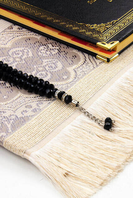 Name Printed Hardlier Yasin Book - Seccade - Crystal Rosary Set - Islamic Gifts