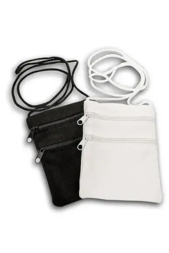 Neck Strap Money Bag (Double Eyes) White Color - ihvanonline (1)