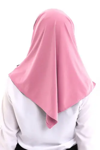 Neon Pembe Yetişkin Boneli Tesettür Hazır Pratik Eşarp - 3