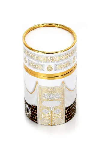 New Kabel Special Cylinder Boxed Prayer Rug Set White - 4