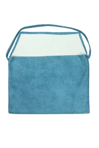 Nubuk Cami Boy Kuranı Kerim Taşıma Çantası Mavi - Medrese Yayınları (1)