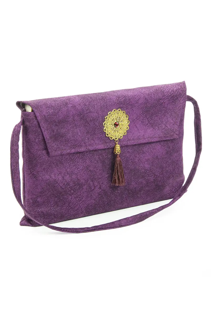 Nubuk Rahle Boy Kuranı Kerim Taşıma Çantası Fuşya - 3