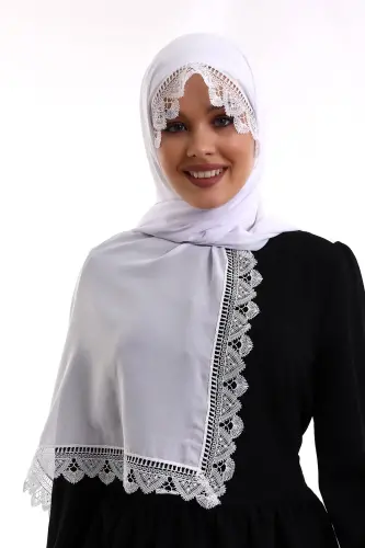 Öğretmenler Gününe Özel Kutulu Hediyelik Şal Zikirmatik Tesbih Seti Beyaz - 4