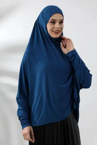 Oil Ready Practical Sultanbaş Hijab Sleeve Combed Cotton Soufflé Scarf Hijab - 5