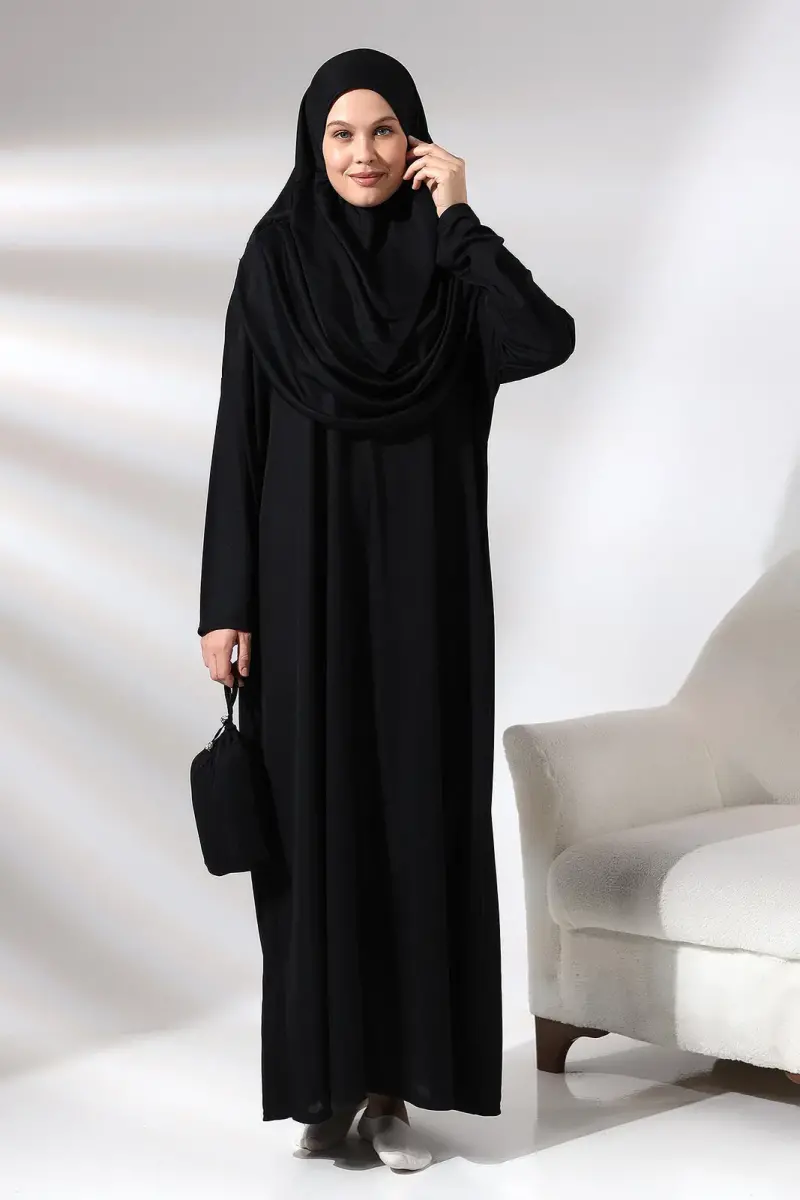One Piece Prayer Dress - Black - 5015 - 2