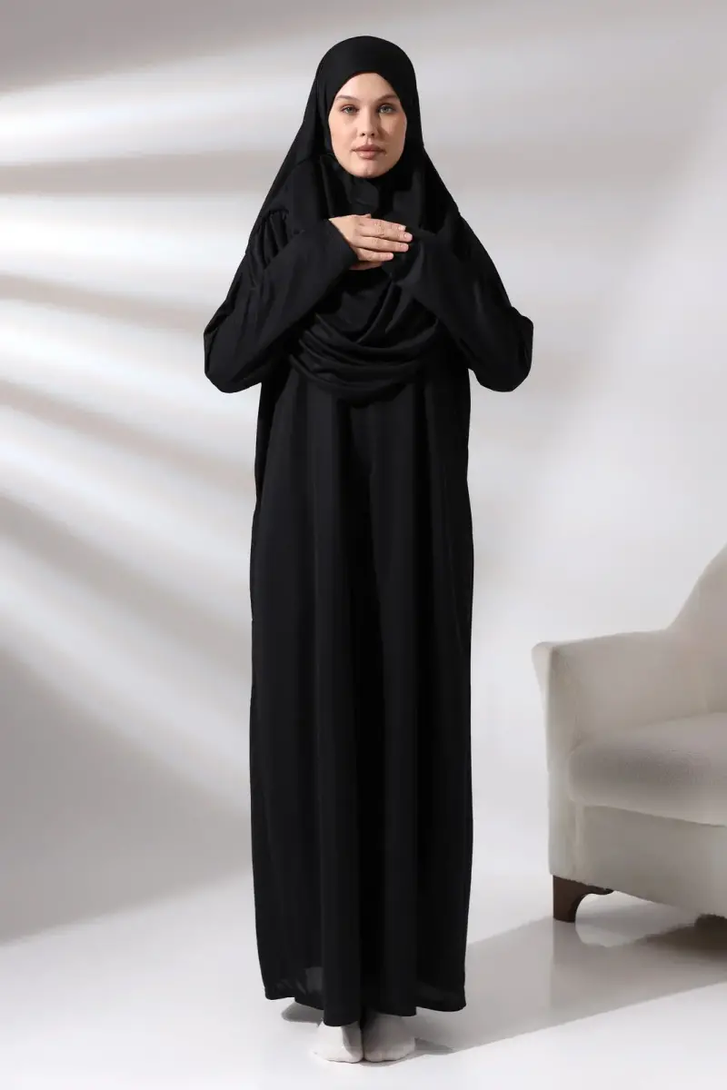 One Piece Prayer Dress - Black - 5015 - 4