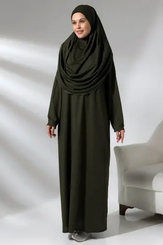 One Piece Prayer Dress - Khaki - 5015 - 6
