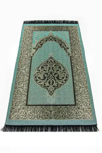 Single Piece Prayer Dress - Khaki - 5015 & Prayer Rug & Zikirmatik - Triple Set - 10