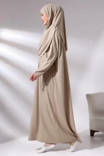 One Piece Prayer Dress - Prayer Rug - Rosary - Worship Set - Mink - 3