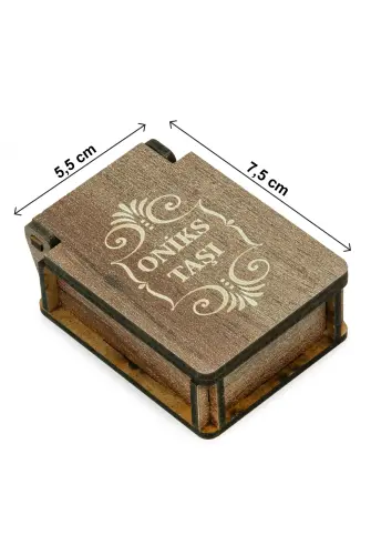 Oniks Taşı Kalp Kolye - Ahşap Kutulu Hediyelik - 3