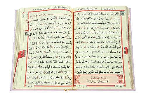 Orta Boy Arapça Kuranı Kerim Termo Deri Bilgisayar Hatlı Diyanet Mühürlü Pembe - 4