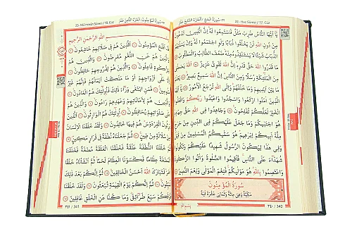 Orta Boy Arapça Kuranı Kerim Termo Deri Bilgisayar Hatlı Diyanet Mühürlü Siyah - 4