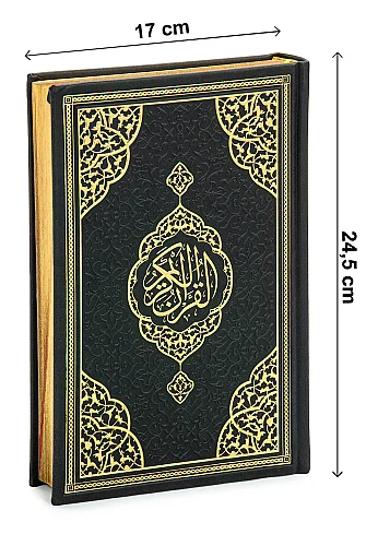 Orta Boy Arapça Kuranı Kerim Termo Deri Bilgisayar Hatlı Diyanet Mühürlü Siyah - 6