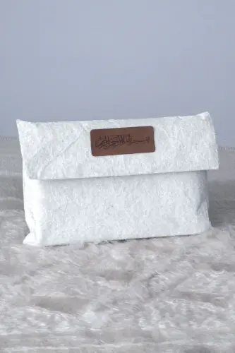 Orta Boy Kuranı Kerim Taşıma Çantası Beyaz 