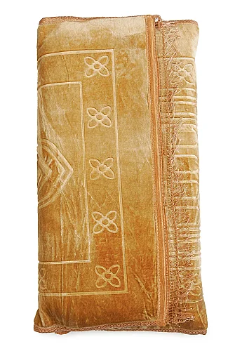 Ortopedik Minderli Seccade Kaymaz Tabanlı Yumuşak Dokulu Rahat Secde Seccadesi - Gold - 5