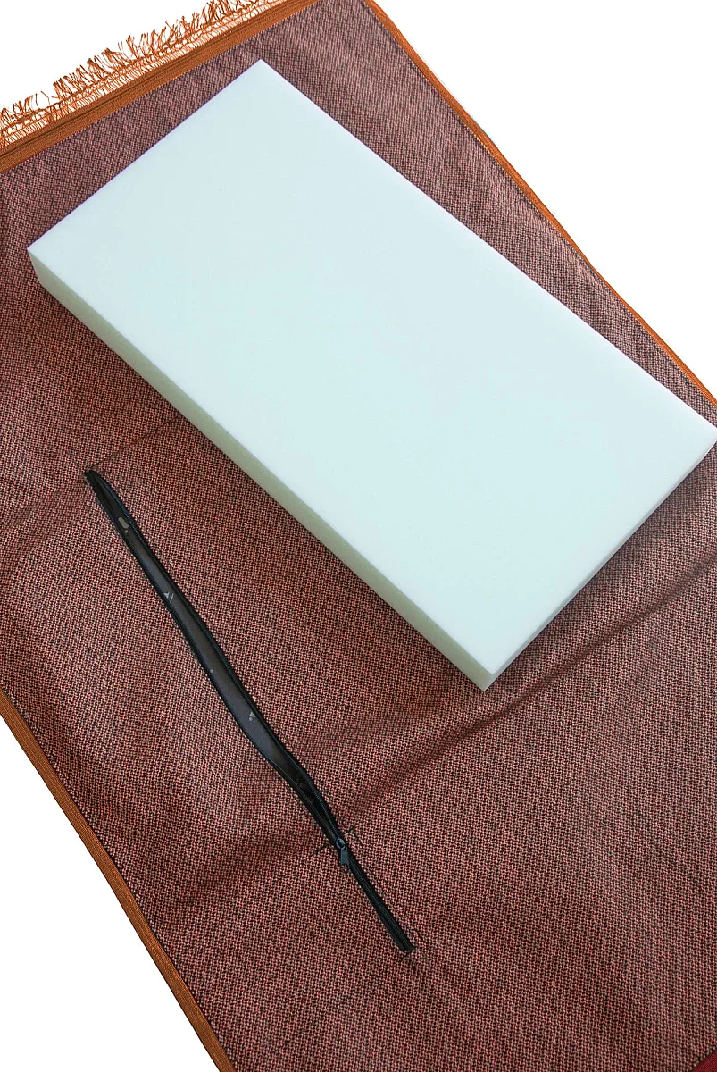 Ortopedik Minderli Seccade Kaymaz Tabanlı Yumuşak Dokulu Rahat Secde Seccadesi - Gold - 12