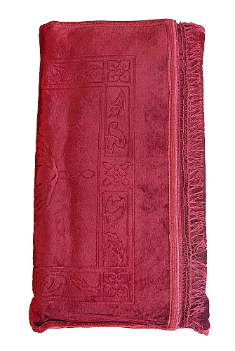 Ortopedik Minderli Seccade Kaymaz Tabanlı Yumuşak Dokulu Rahat Secde Seccadesi - Kırmızı - 6