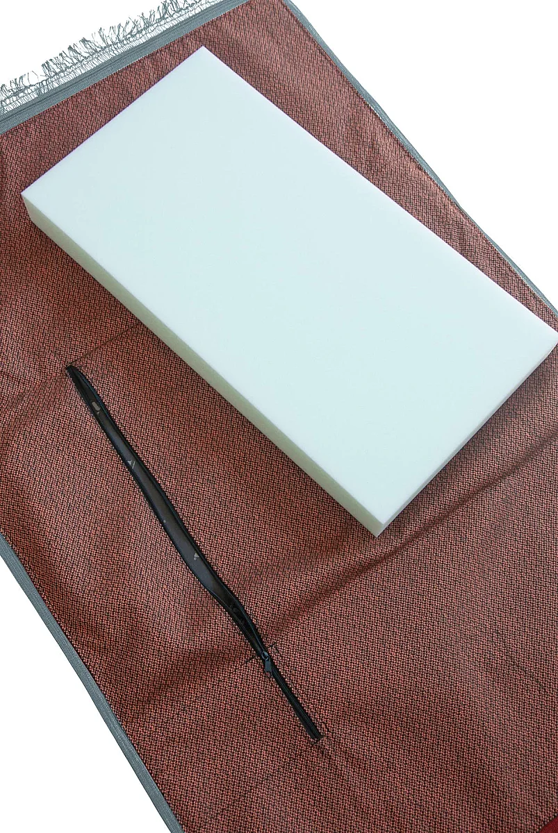 Ortopedik Minderli Seccade Kaymaz Tabanlı Yumuşak Dokulu Rahat Secde Seccadesi - Mavi - 12