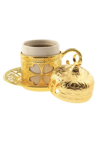 Oryant Yonca 2'li Kahve Seti Sarı Kutulu 125-S-K-18 - İhvan (1)