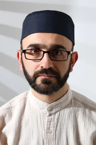 Osmanlı Arma Desenli Kalıp Kumaş Takke Lacivert - 7