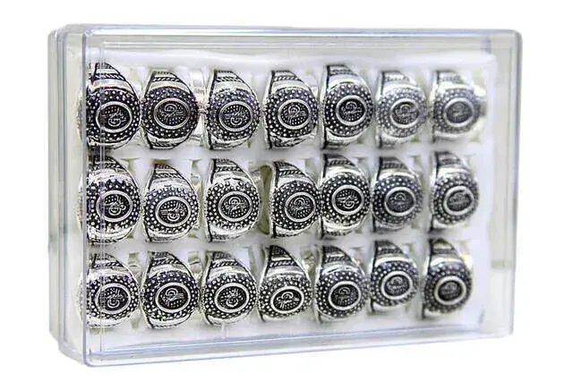 Osmanlı Tuğralı Erkek Yüzüğü 42'li-6128 - 1