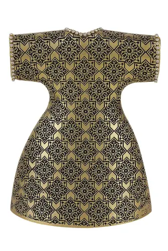 Osmanlı Tuğralı Kristal Taşlı Zarif Kaftan Dini Hediyelik Biblo Sarı - İhvan (1)