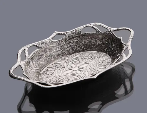 Oval Hediyelik ve Sergilik Tas - Gümüş - 2
